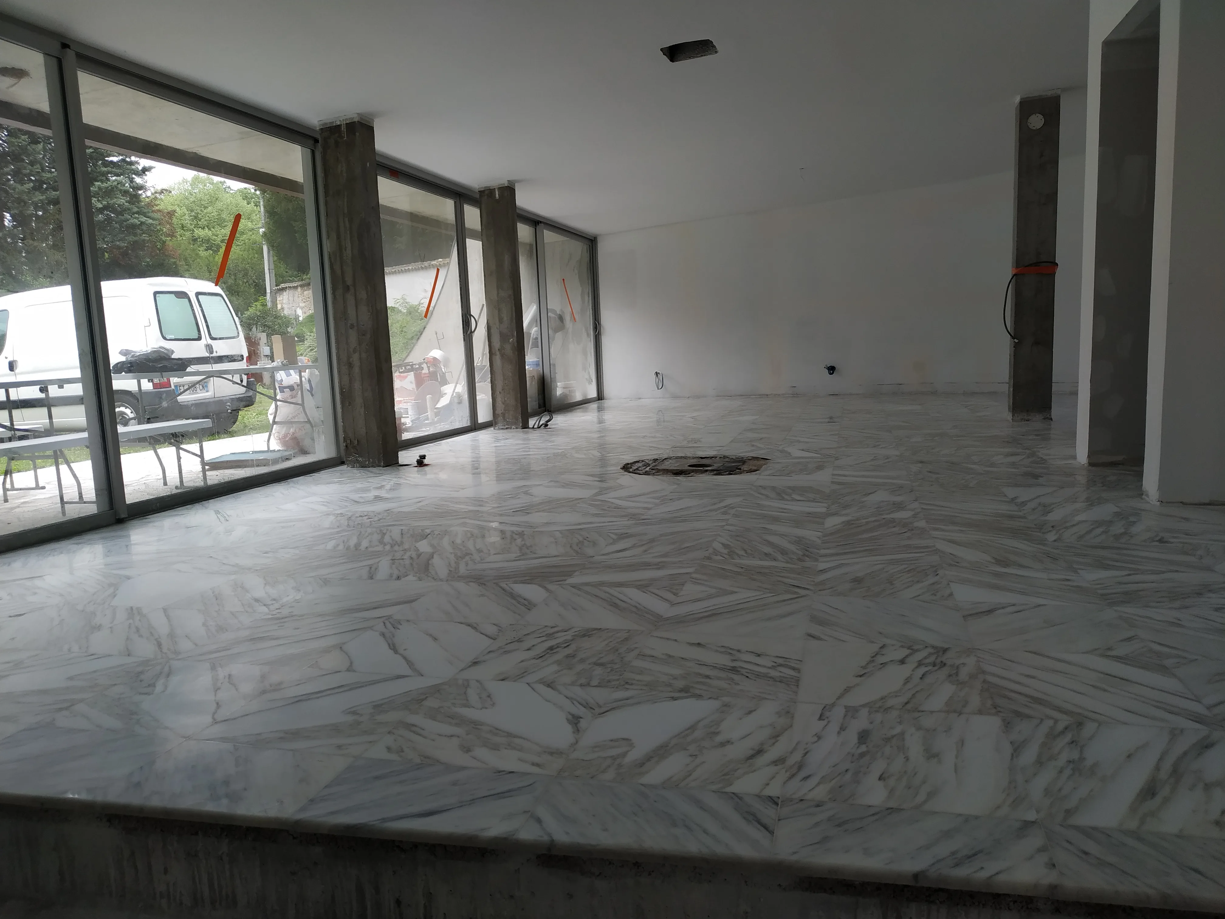 Rénovation marbre blanc, chantier en cours 2026